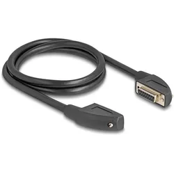 Delock Serielles Kabel D-Sub 15 Buchse mit Schraube 90° nach (1 m), Schnittstellenkabel