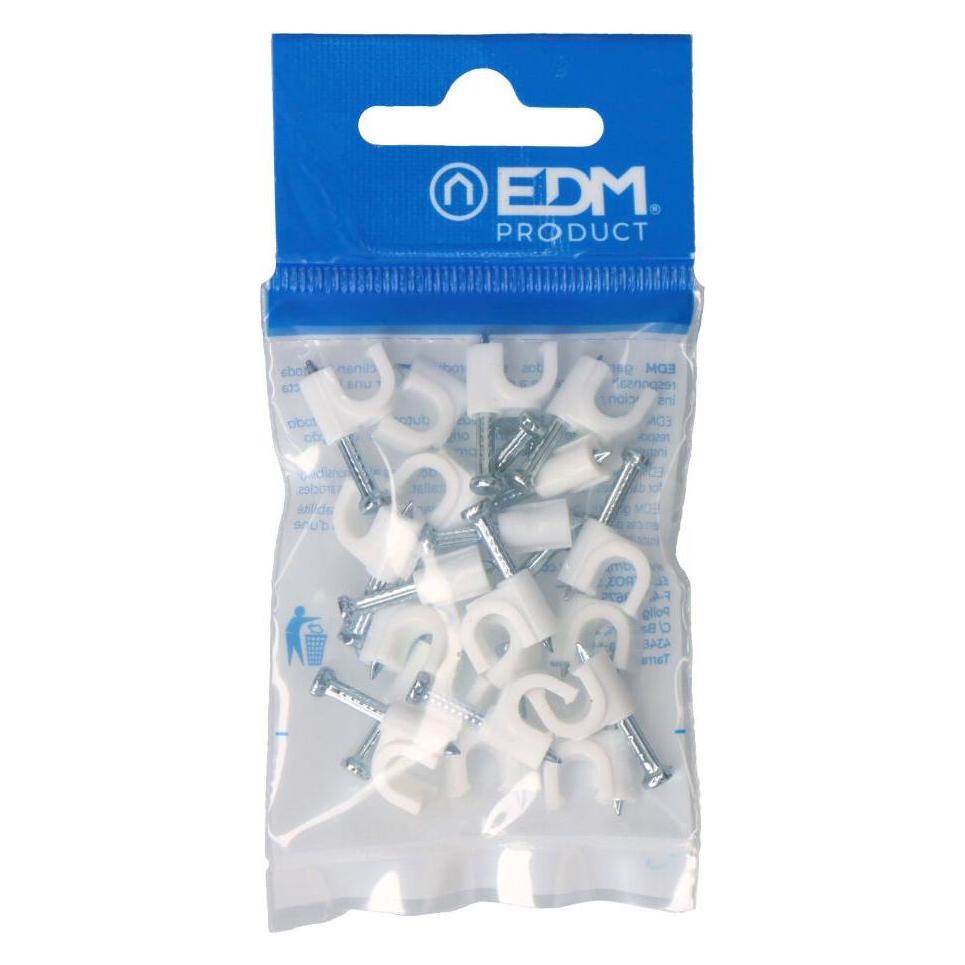 EDM Weisse Schlauchschelle für Schlauch 2x1mm n°6 (Blister 20 Stück.) (49443618)