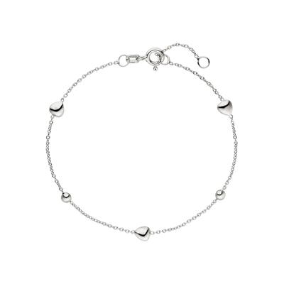 Armband JOBO "Herz Kugel", silber (silber 925), Armbänder, Damen, 19cm, Silber 925 (Sterlingsilber), Armband, 925 Silber 19 cm