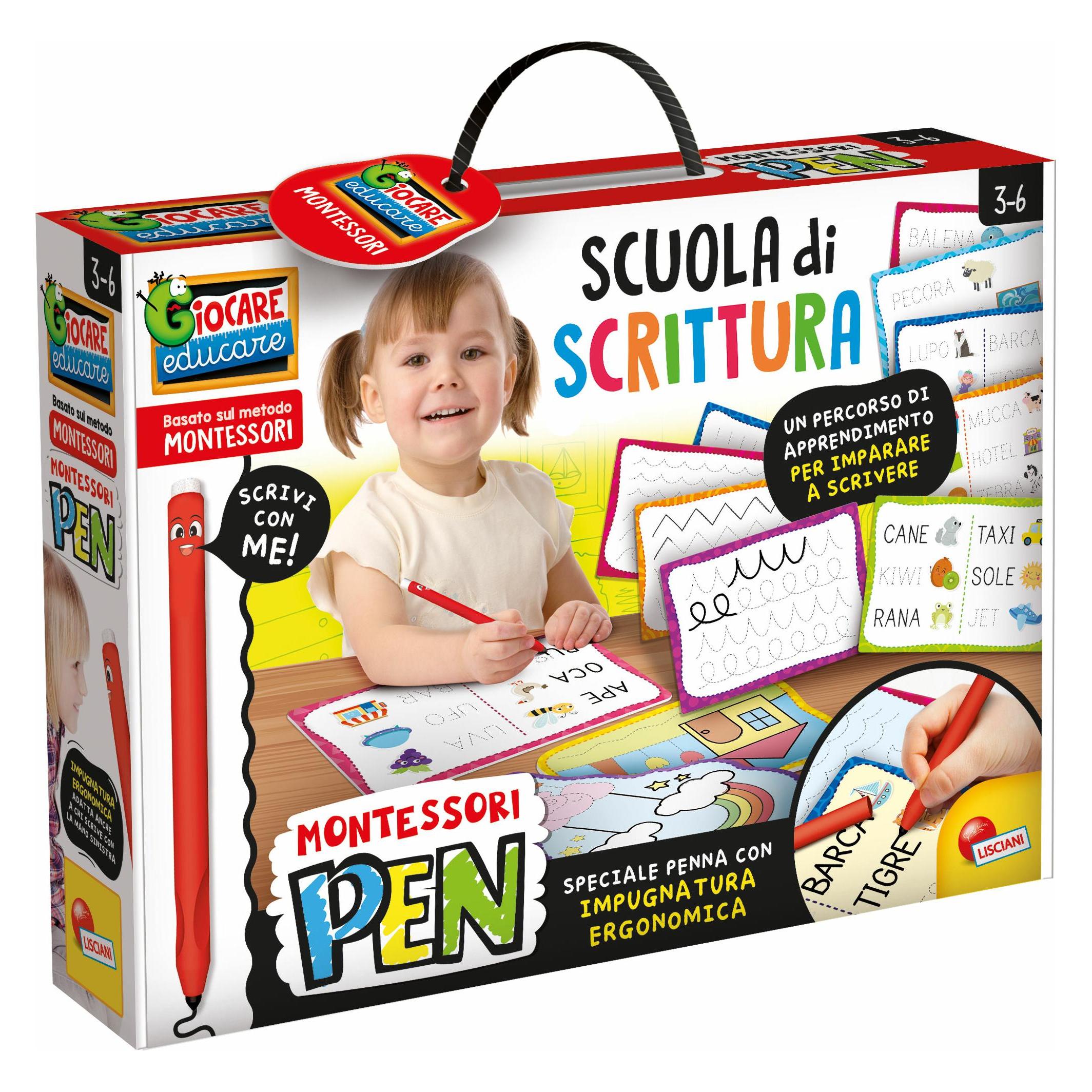 Lisciani 97081 - - Montessori Pen Super Scuola Scrittura (3 - 6 Jahre) (96353)