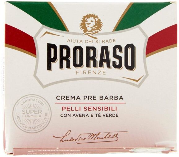 Ludovico Martelli Proraso Crema Prebarba Pelli Sensibili 100ml.Olio Avena E Te' Verde