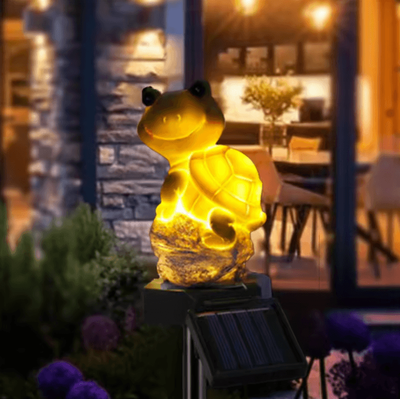 Inspire Curations Cute Solar Animal Garden Light Waterproof Decorative Figurine Lamp For Pathway & Patio turtle Solar Light