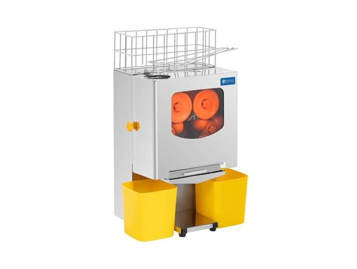 Royal Catering Orangenpresse elektrisch halb automatisch 120 W 20 Orangen/min Zitruspresse Orangensaft-Maschine kommerzielle Orangensaftpresse
