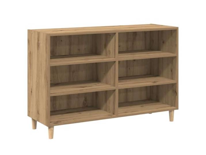 RJPLMFV Sideboard Artisan Dub 103,5 x 35 x 70 cm, Verbundholz Skandinavisches Design, 6 Einlegeböden, robuste Platte, Holzbeine, pflegeleicht, Wandbefestigung inklusive