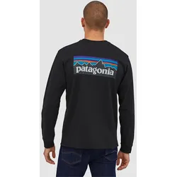 Patagonia P-6 Logo Responsibili Longsleeve black Gr. XS
