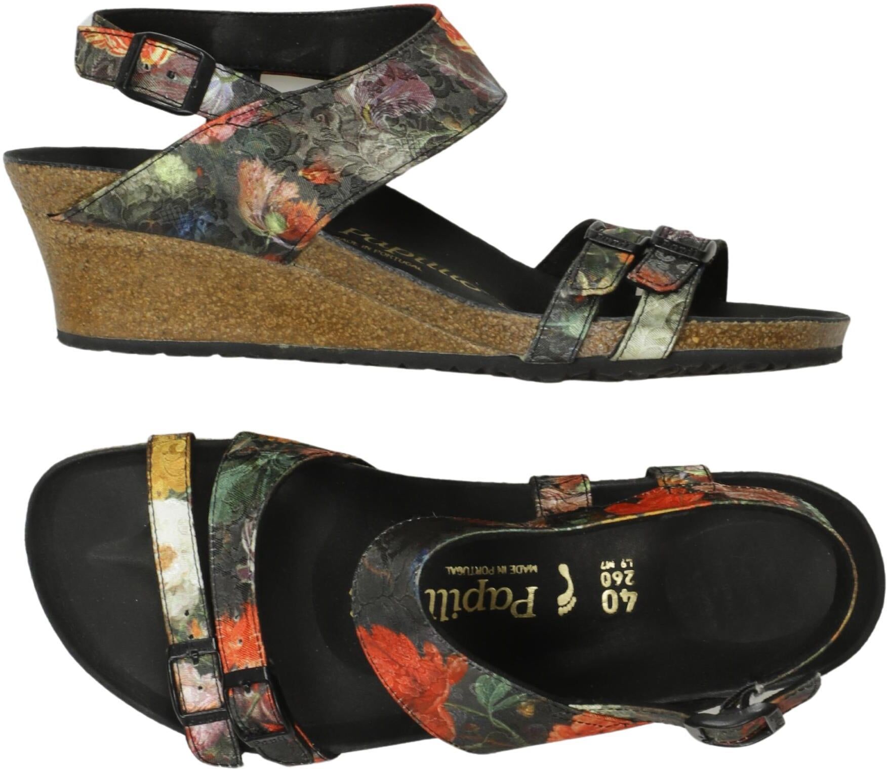 Papillio by Birkenstock Damen Sandalen, Schwarz, Gr. EU 40, kein / Etikett - Second Hand