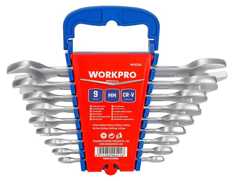 Workpro Set van 9 dubbelzijdige sleutels
