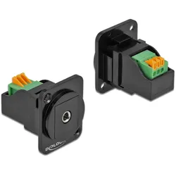 DELOCK D-Typ Modul 3,5mm 3 Pin Klinkenbuchse > Terminalblock