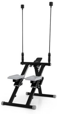 Costway Foldable Stair Stepper with Detachable Handlebar-Black