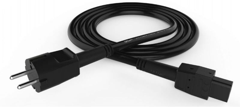 QED XT5 Power cable EU Svart 2 meter
