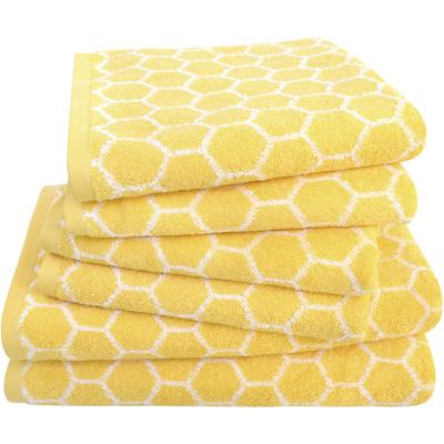 Handtuch Set DYCKHOFF "Pure Natural Honey", gelb, 6, Frottier, Frottier, Obermaterial: 100% Baumwolle, Handtuch-Sets, BIO Baumwolle, GOTS