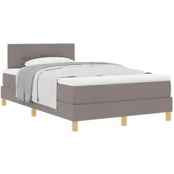 vidaXL, Boxspringbett, Boxspringbett Mit Matratze Stoff Taupe (120 x 200 cm)