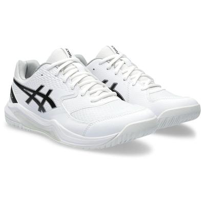 Tennisschuh ASICS "GEL-DEDICATE 8", Herren, Gr. 42, weiß, Synthetik, Textil, Schuhe, Multicourt-Schuh, Allcourtschuh