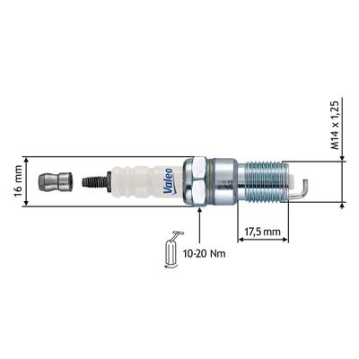 VALEO Zündkerze 246868 für Volvo Ford Fiat Peugeot RENAULT