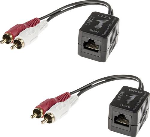 LINDY LINDY Stereo Audio Extender Cat.5/6 100m Cinch Audio Extender über Netzwerkkabel RJ45 100 m