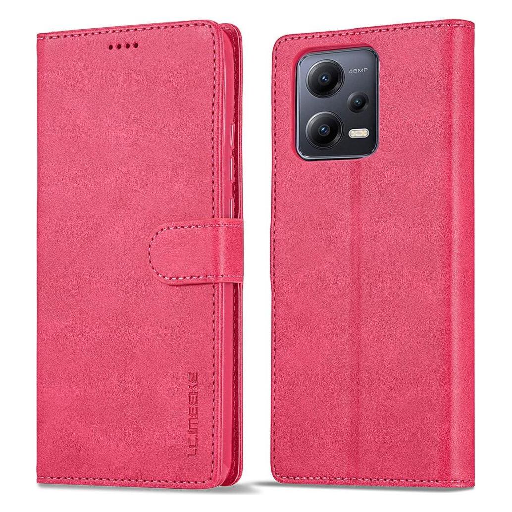 LC.Imeeke Xiaomi Poco X5 - Leder Etui Hülle pink (Xiaomi Poco X5) (660129219E)