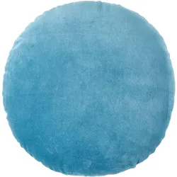 DEKOKISSEN rund blau, Baumwollsamt?40 cm