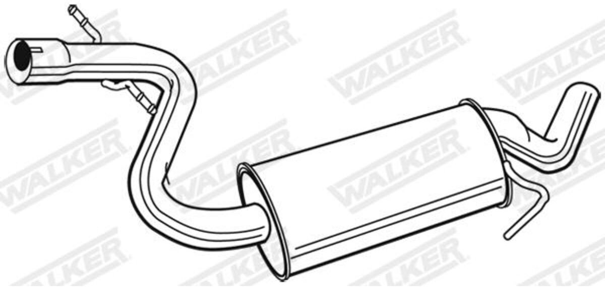Mittelschalldämpfer WALKER 23104