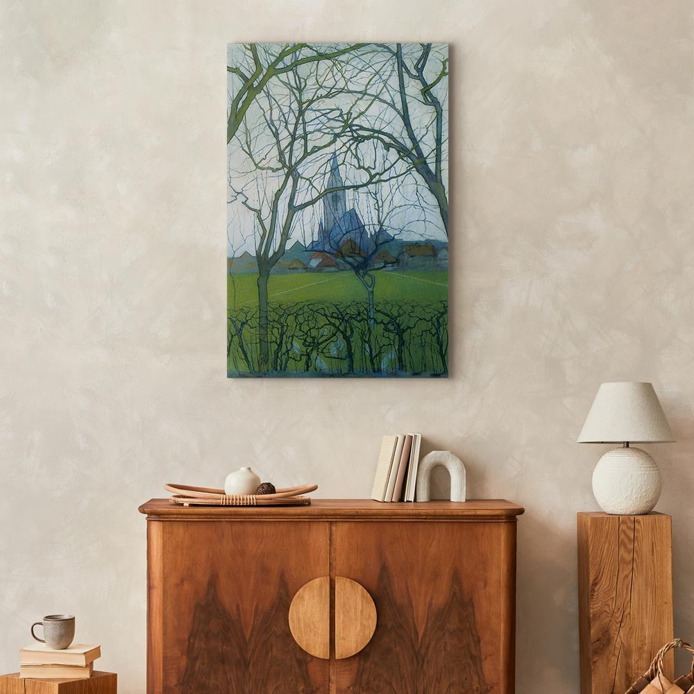 home24 Canvas afbeelding St. Jacobs Church grijs, 60 x 90 cm