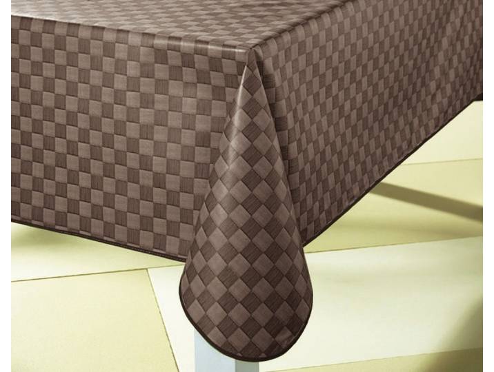 Wachstischtuch in bewährter Qualität, Braun, Größe 108 (Mitteldecke, 80/ 80 cm)