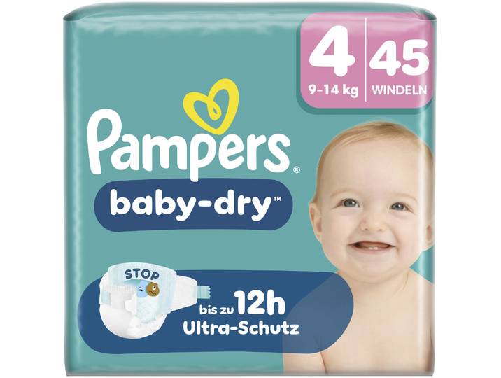 Pampers Baby Dry Windeln Gr.4 Maxi 9-14kg 45 Stück