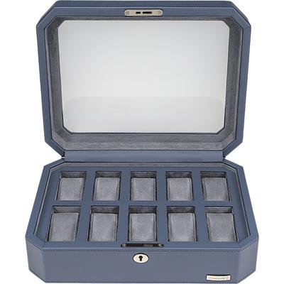 Uhrenbox WINDROSE "Tempora, 804011.05", blau, Aufbewahrungsboxen, Damen, Kunststoff, Aufbewahrung, Uhrenkasten, Ø max.40mm, Armbanduhr, Geschenkidee