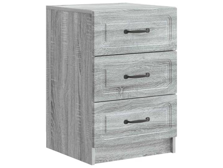 Heofavd Nachttisch Graues Sonoma 43x41x63,5cm Holzwerkstoff 3 Schubladen
