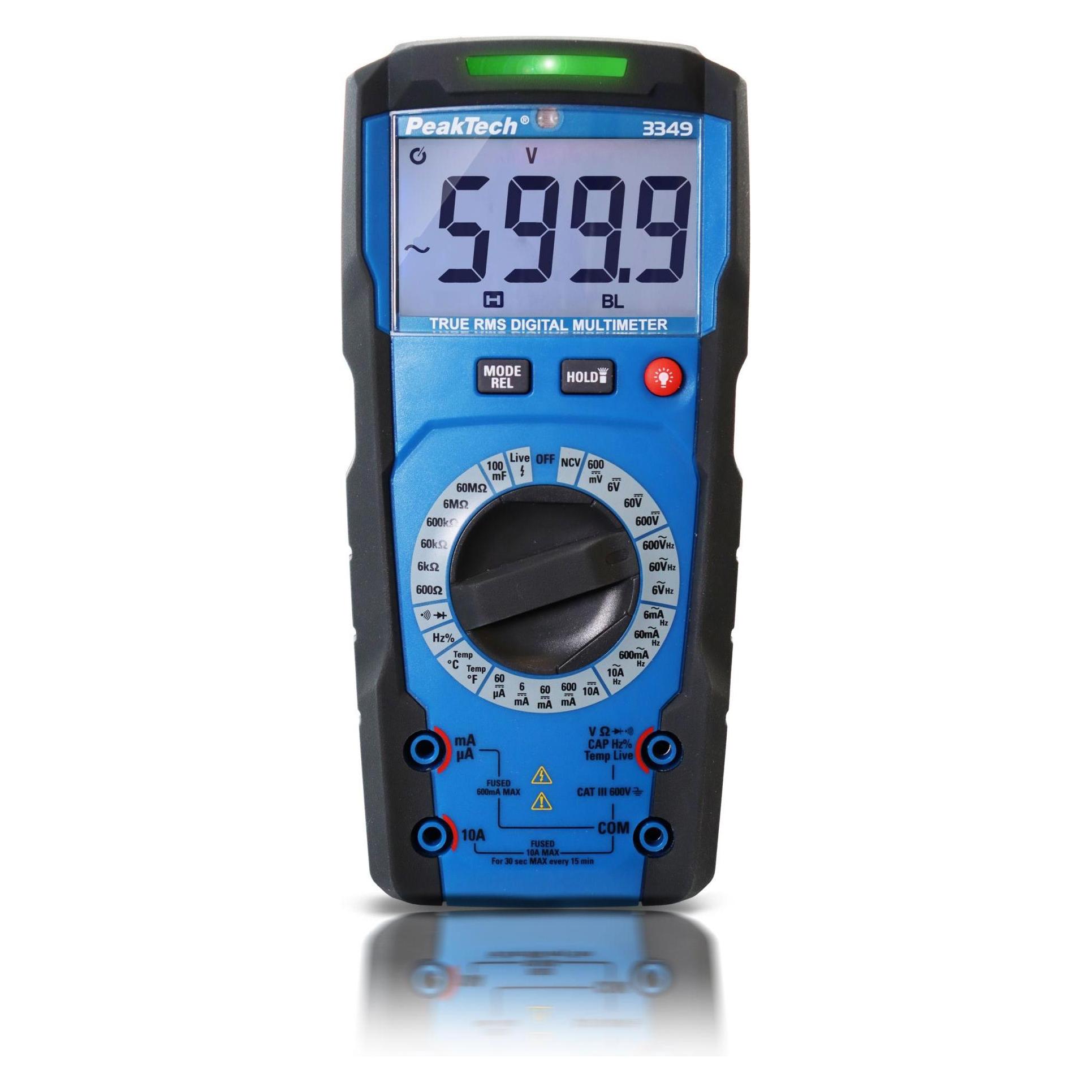 Peaktech P 3349 True RMS Digitalmultimeter (CAT III 600V, Hand-Multimeter) (P 3349)