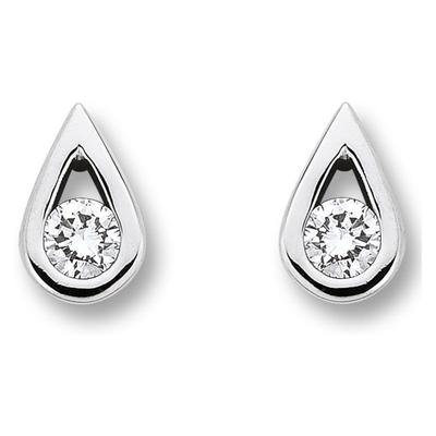 Paar Ohrhänger ONE ELEMENT "0.2 ct Diamant Brillant Tropfen Ohrringe", silber, Ohrringe, Damen, Damen, 0,2, Diamanten Gold Weißgold 585, Diamanten, Gold, Weißgold 585, Dezenter Glanz – Diamantakzente für besondere Momente