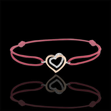 Edenly Armband Herzen, besetzt mit RosÃ©gold, Weissgold und Diamanten - RosÃ© K