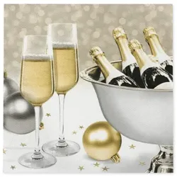 Softpoint Serviette Secco, 1/4-Falz, 40 x 40 cm, 50 Stück - Mank - Silvesterparty
