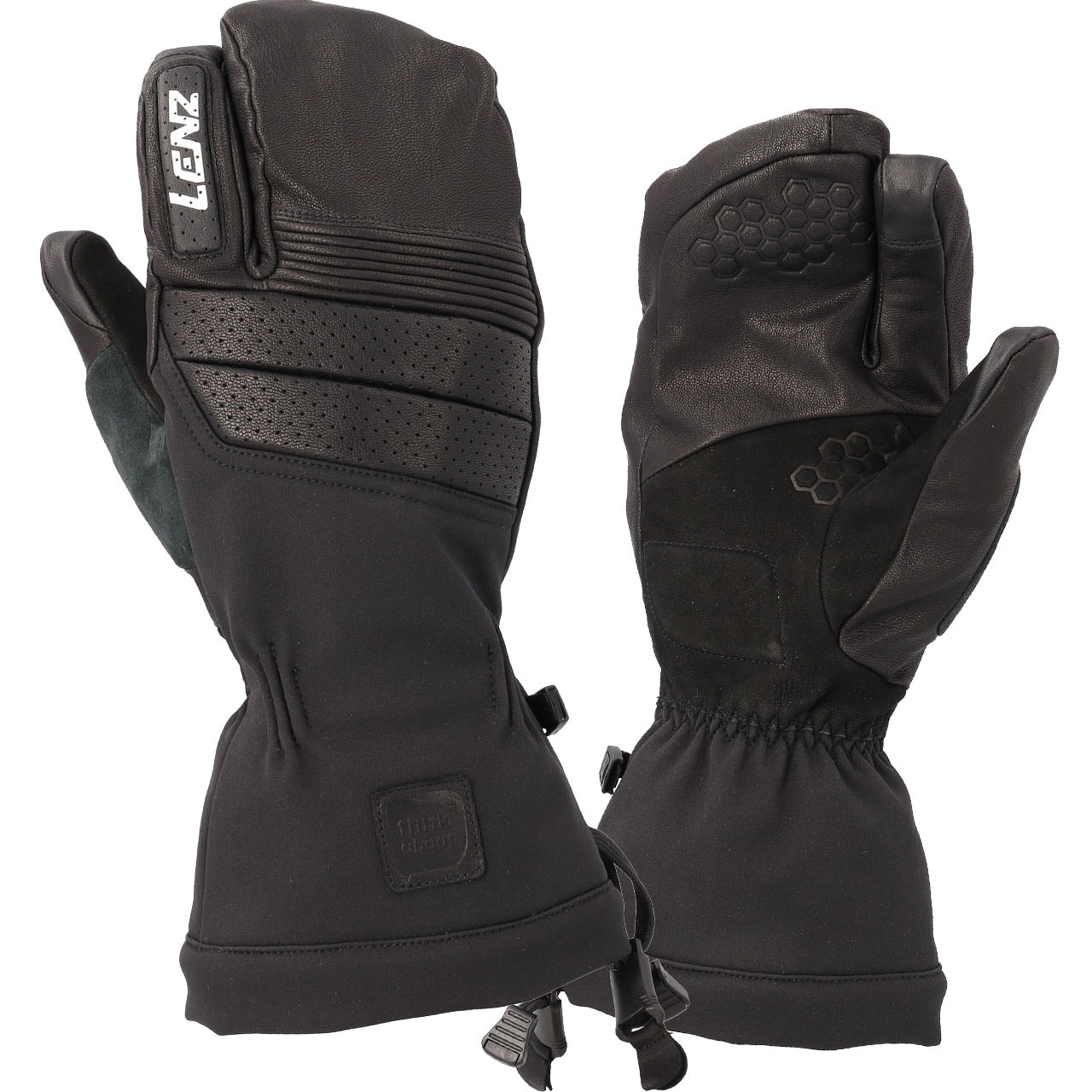 Lenz Herren 3-Finger Handschuh THINK ABOUT black - S = 8