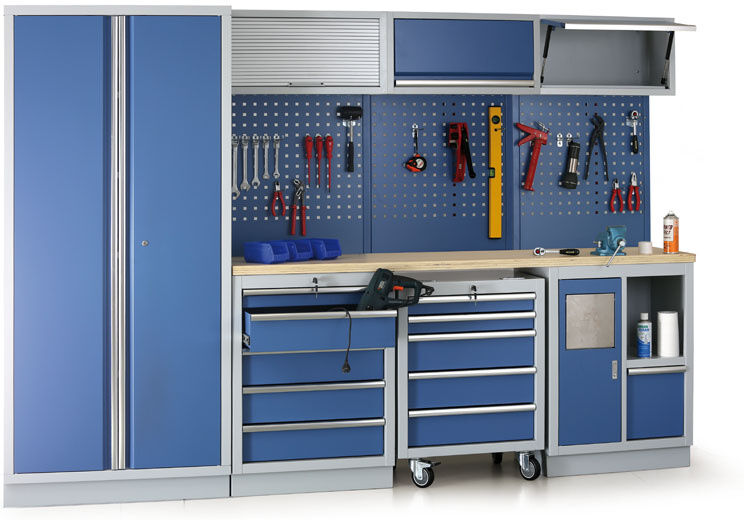 B2B Partner Werkstattschrank, blau