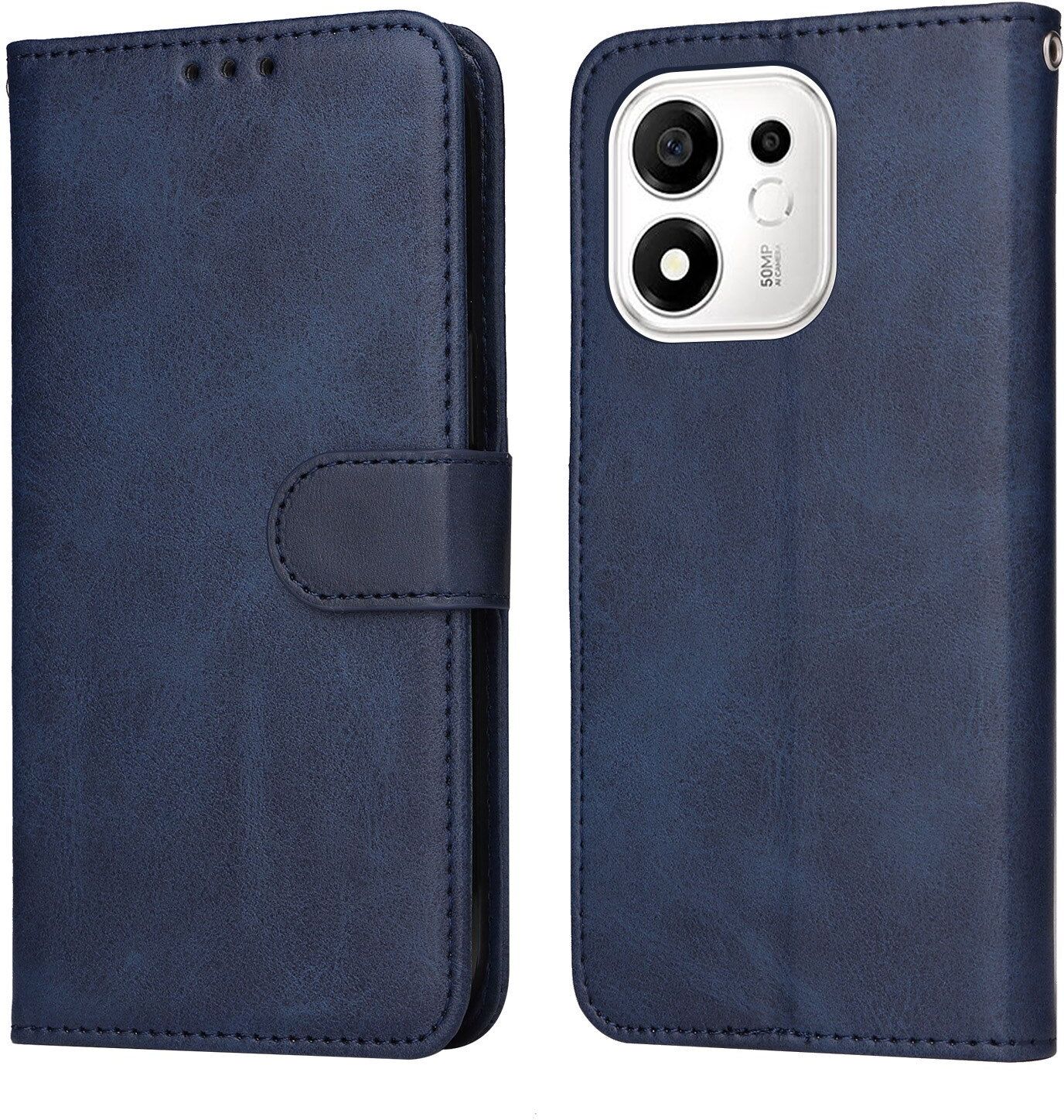Honor 600 Smart EIDERWOOD Flip Cover i Kunstlæder - Blå