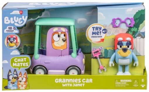 Moose Toys Bluey Chat Mates Figure - Janet - 14cm Interactive Toy for Kids
