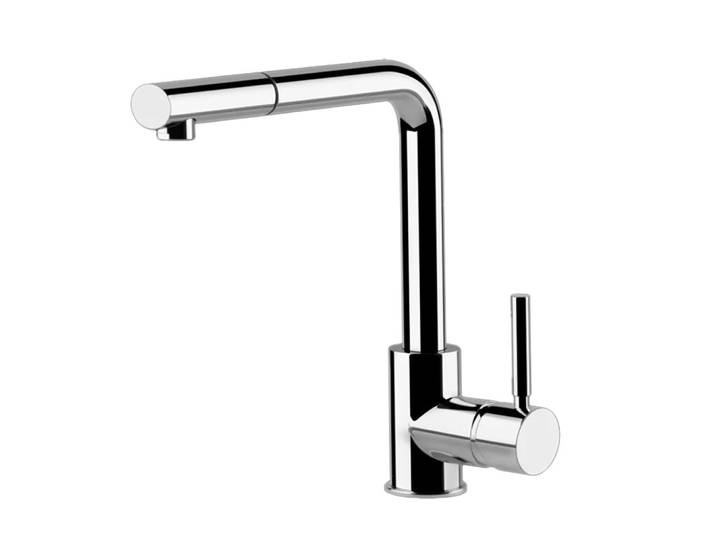 GESSI mitigeur avec douchette extractible mono jet 17169 NEUTRON (Chrome - Métal)