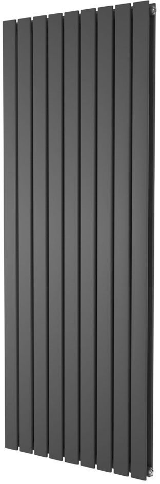 White Stone Peter Vertical Flat Double Panel Radiator Grey 1600mm H x 610mm W