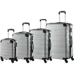 Hartschalenkofferset Essential 4-tlg Silber