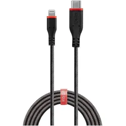 Lindy 31287 Lightning-Kabel 2 m Schwarz (2 m, USB 2.0), USB Kabel