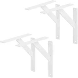 REGALHALTERUNG 4er Set 240x240 mm Weiß aus Aluminium