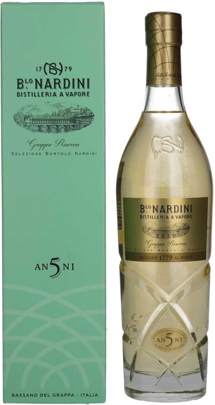 Nardini Grappa Riserva 5 ANNI 42% Vol. 0,7l in Geschenkbox