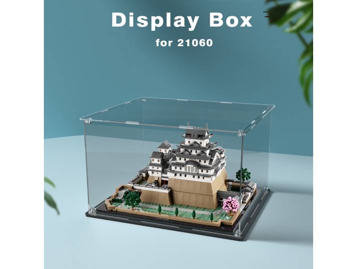 Boîte de présentation en acrylique pour château de Himeji, boîte de rangement de voiture, modèle clair, anti-poussière, 21060