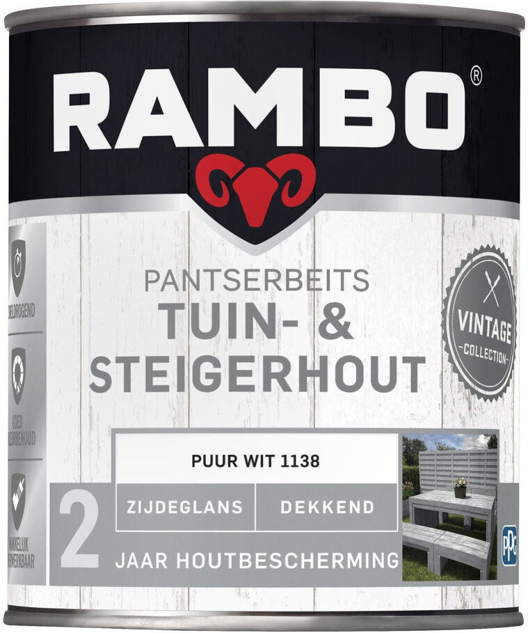 Rambo Tuin- & Steigerhout - Puur Wit 1138