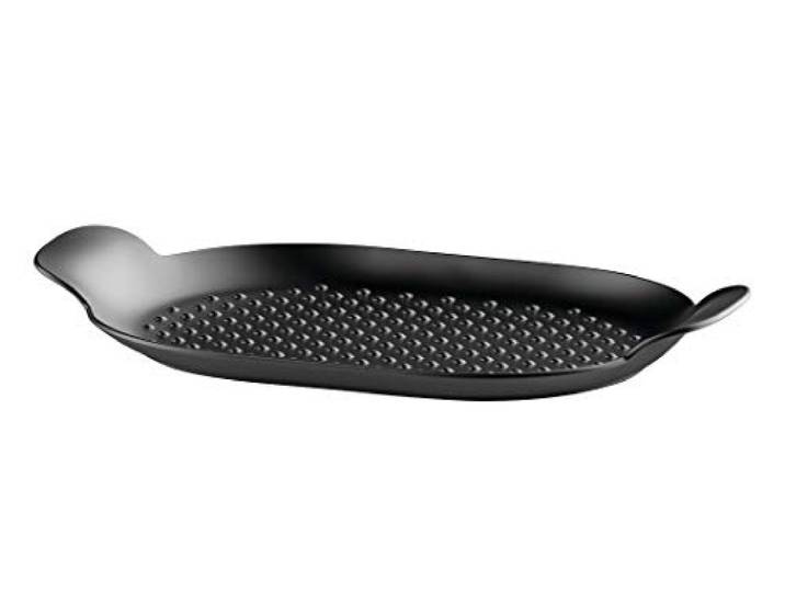 Alessi Edo grillpan van gietijzer, zwart