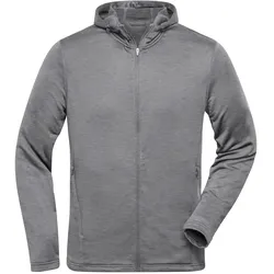 Kapuzenjacke Zip "JN532" - M - light-melange
