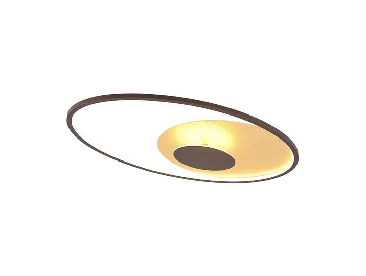 Plafonnier led en métal marron