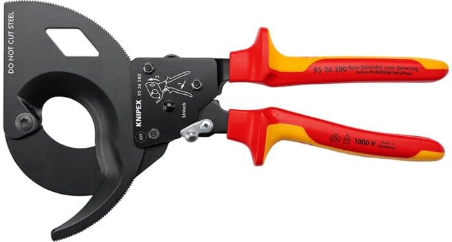 Coupe-câbles, à cliquet Knipex (95 36 280)