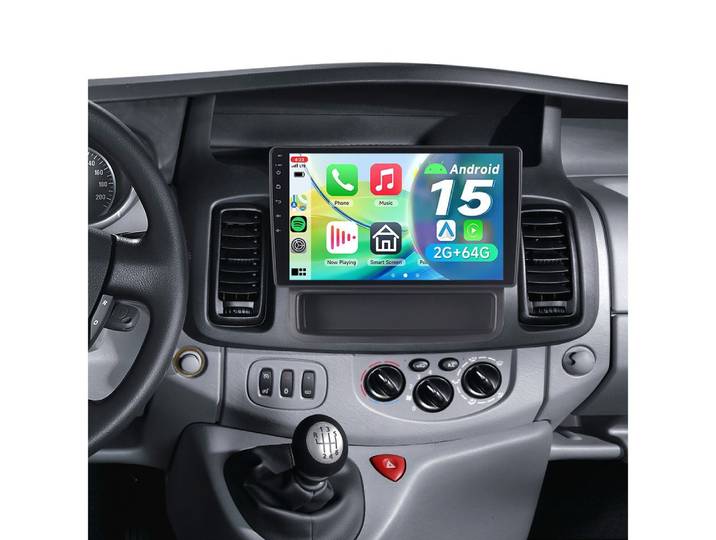 A-Sure 10 Für Opel Vivaro A Renault Trafic 2010-2014 Carplay GPS Autoradio Autoradio (RDS, Android Auto, Bluetooth, Digitalradio (DAB), FM, CarPlay, SWC)