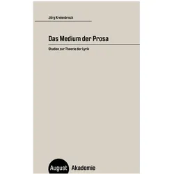 Das Medium der Prosa, Fachbücher von Jörg Kreienbrock