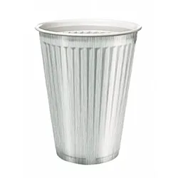 3000x Automatenbecher, PS, silber-weiß, 180ml